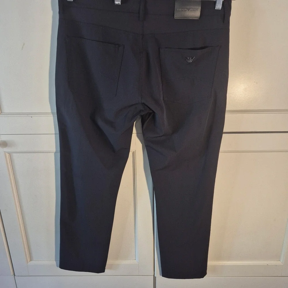 Emporio Armani Mens Navy Blue Five Pocket‎ Trousers Pants Size 38 Straight Leg
